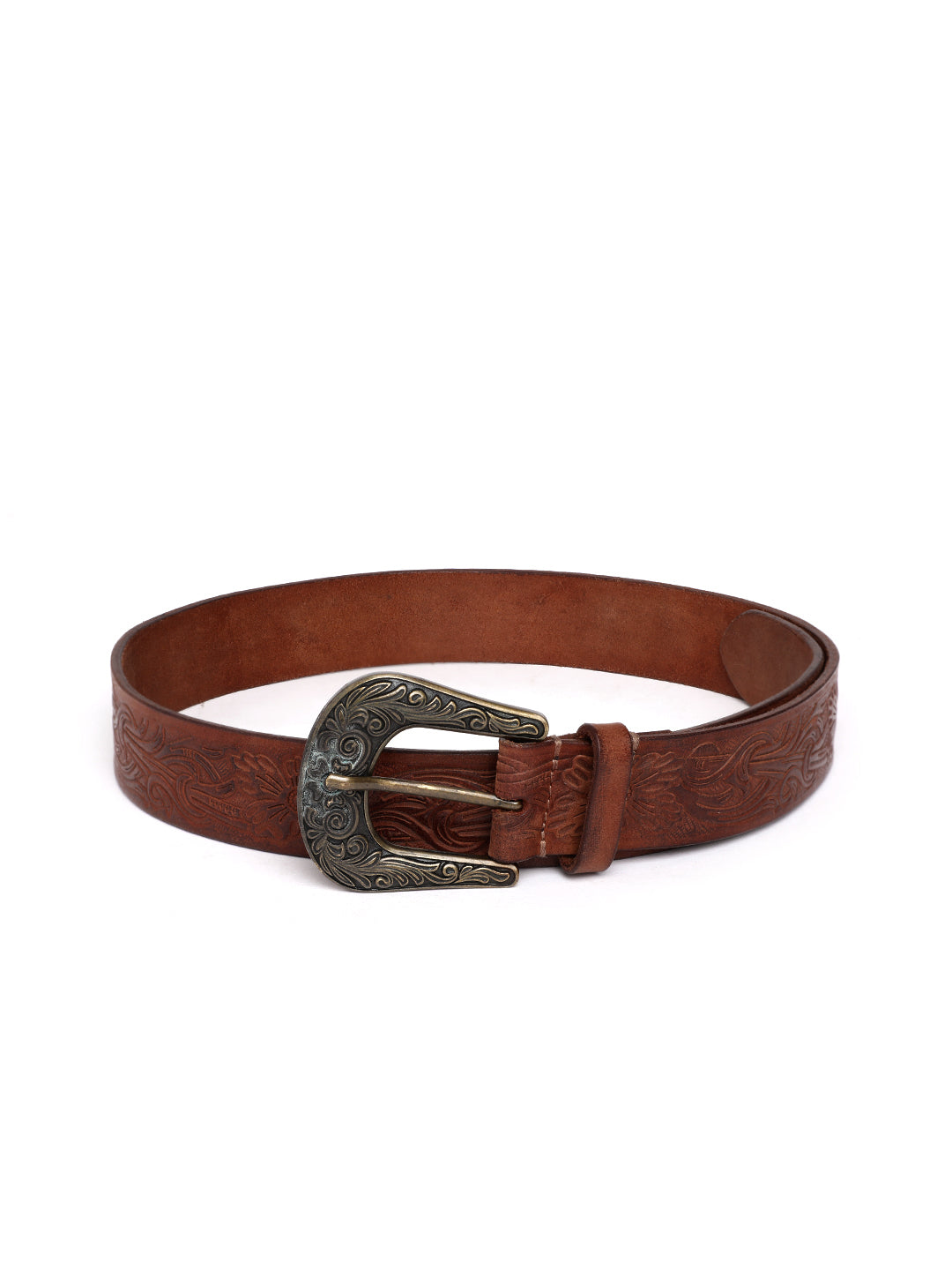 Cognac  Womens Genuine Leather Belt by art n vintage