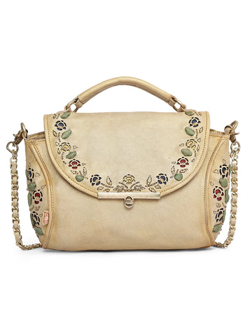 Zafira Floral Handcrafted Leather Crossbody Bag