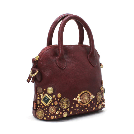 Mehira Studded Handcrafted Leather Handbag