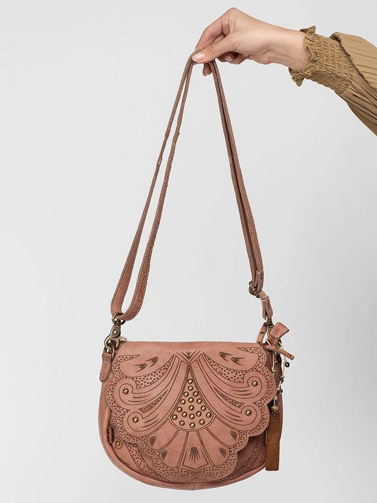 Laser-Cut and Riveted Leather Bag