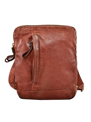 Oliver : Tan Real Leather Crossbody Bag by art n vintage