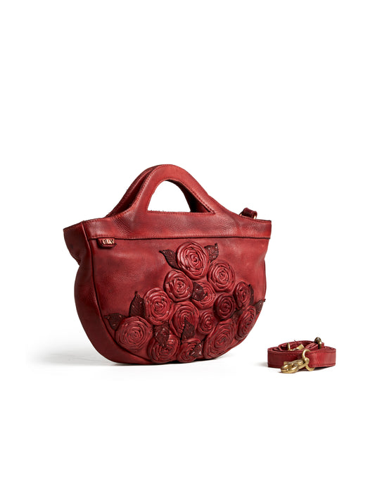 SEPHORA Rosetta Womens Real Leather Handbag by Art N Vintage- Rose