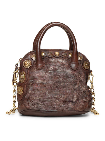 SILVIA: Brown Leather Women Handbag By Art N Vintage