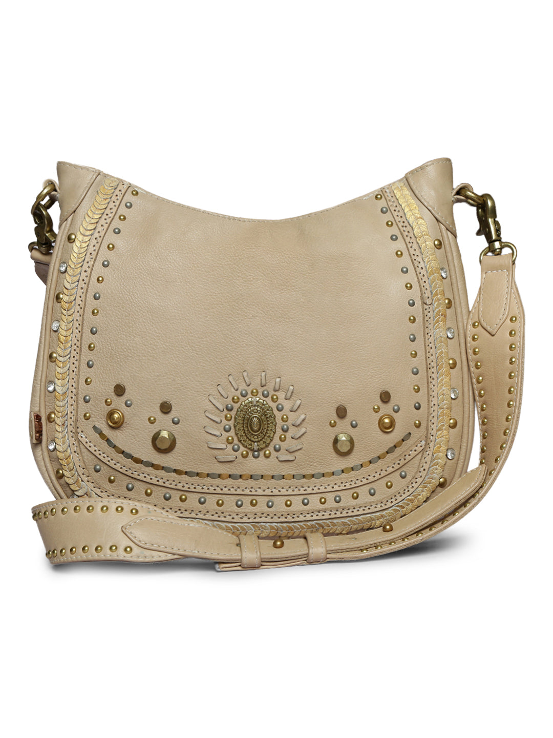 SAVIO: Embellished crossbody leather bag