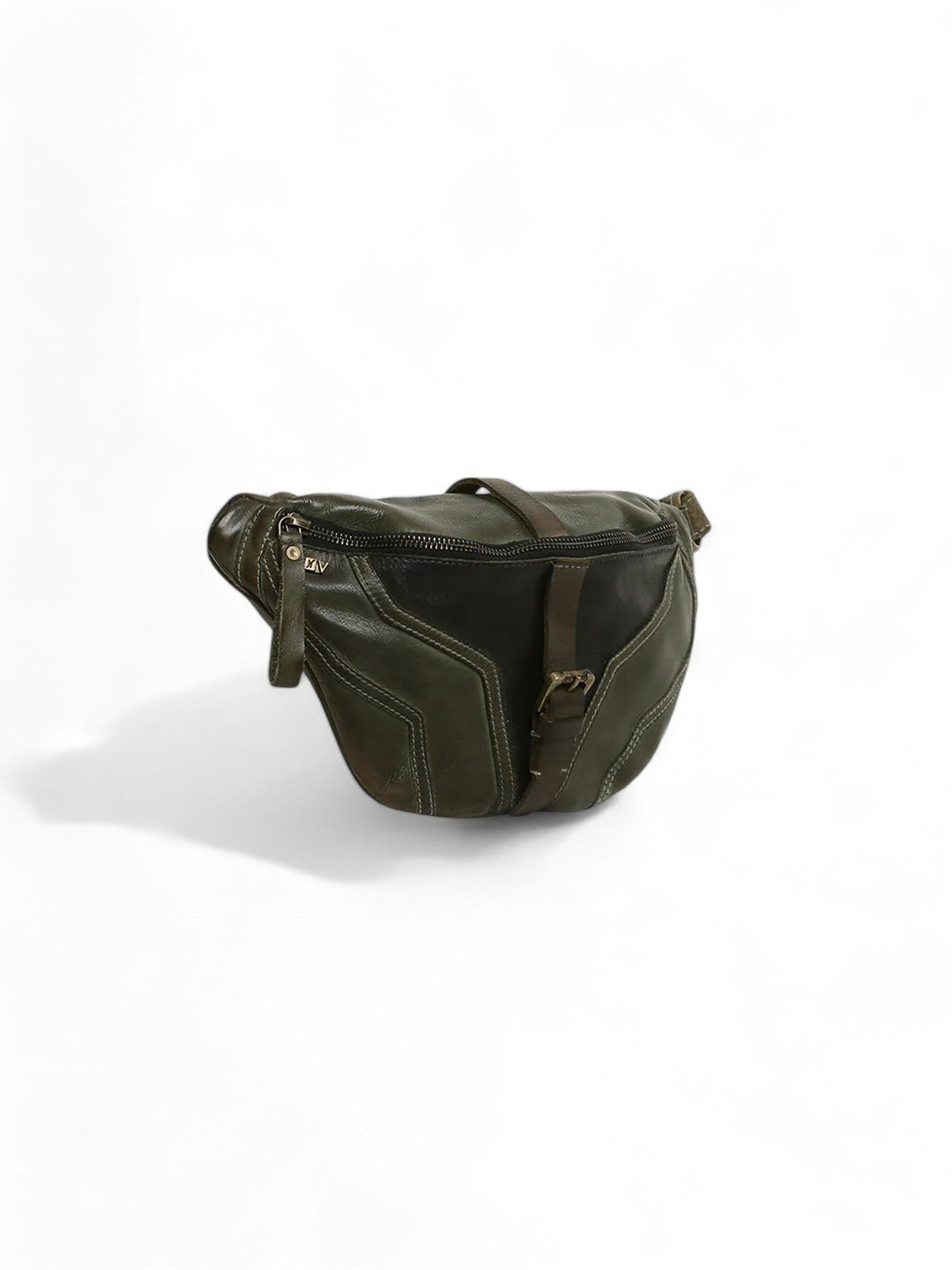 Green Thunder: Biker Waist Belt Pouch In Dual Color