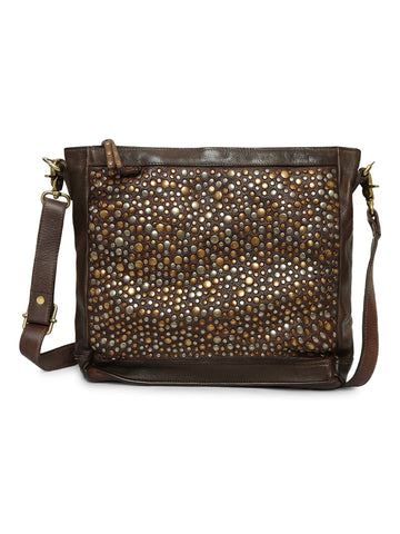 Artisan Studded Leather Shoulder Bag