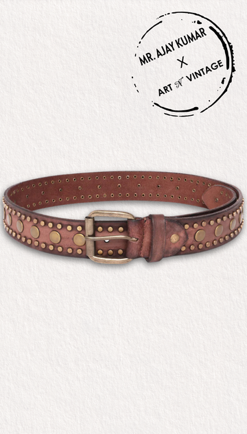 Brown Men's Belt - Stylish & Durable: Mr. Ajay Kumar X Art N Vintage
