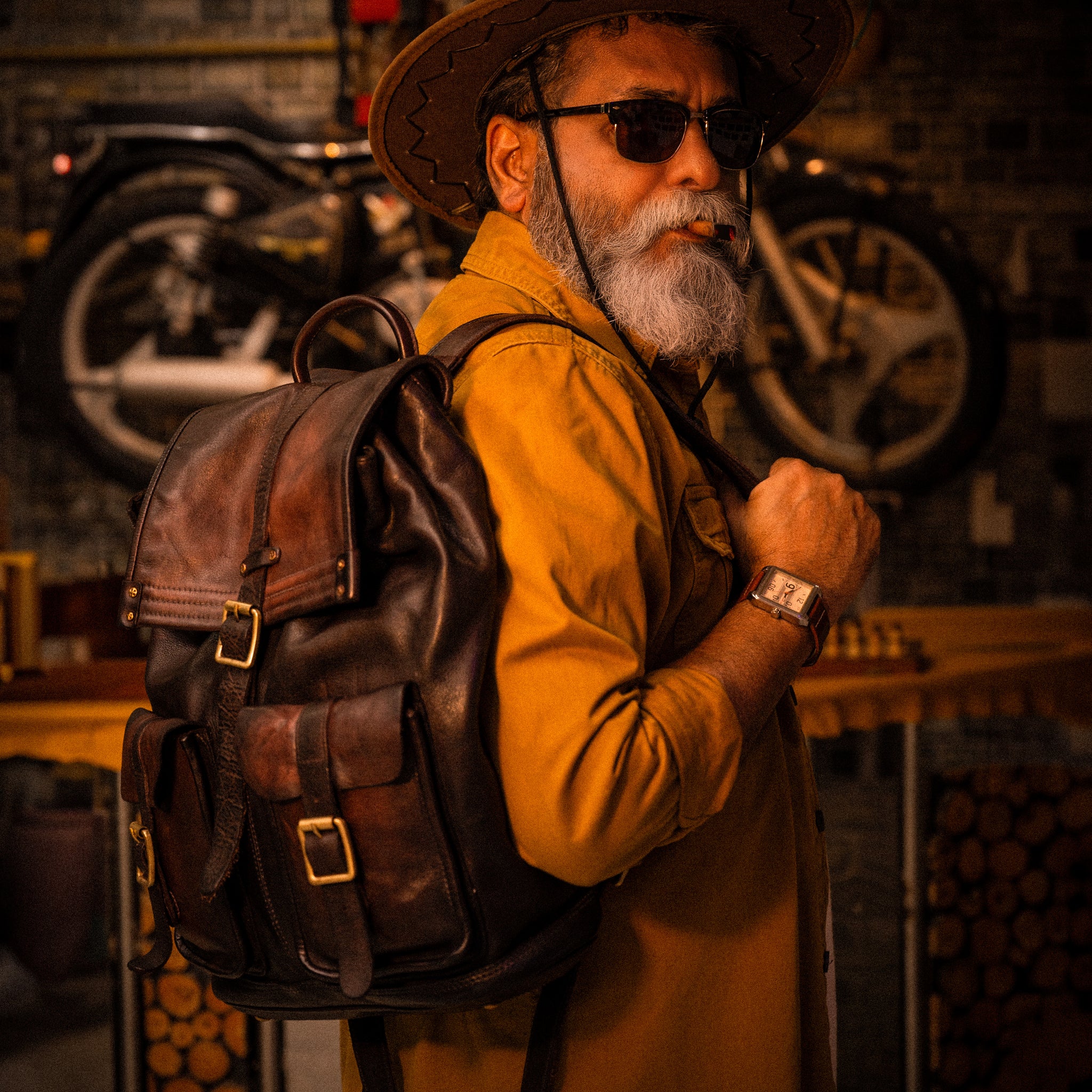 Art N Vintage Samba : Real Leather Brown Backpack