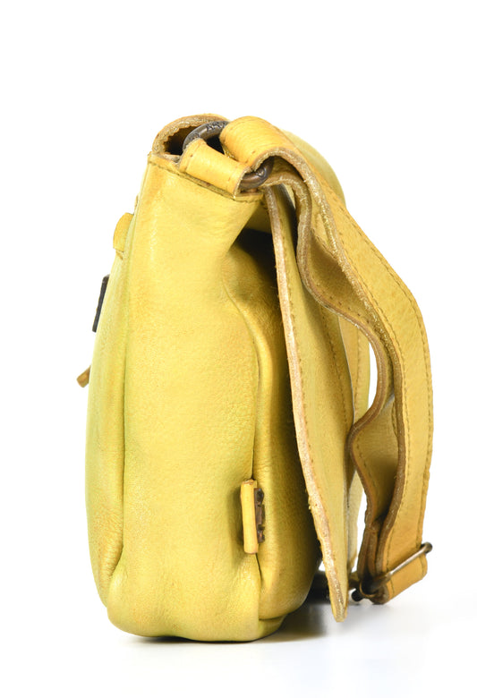 ART N VINTAGE: REAL LEATHER MUSTERD WOMEN SLING BAG