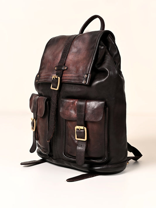 Art N Vintage Samba : Real Leather Brown Backpack