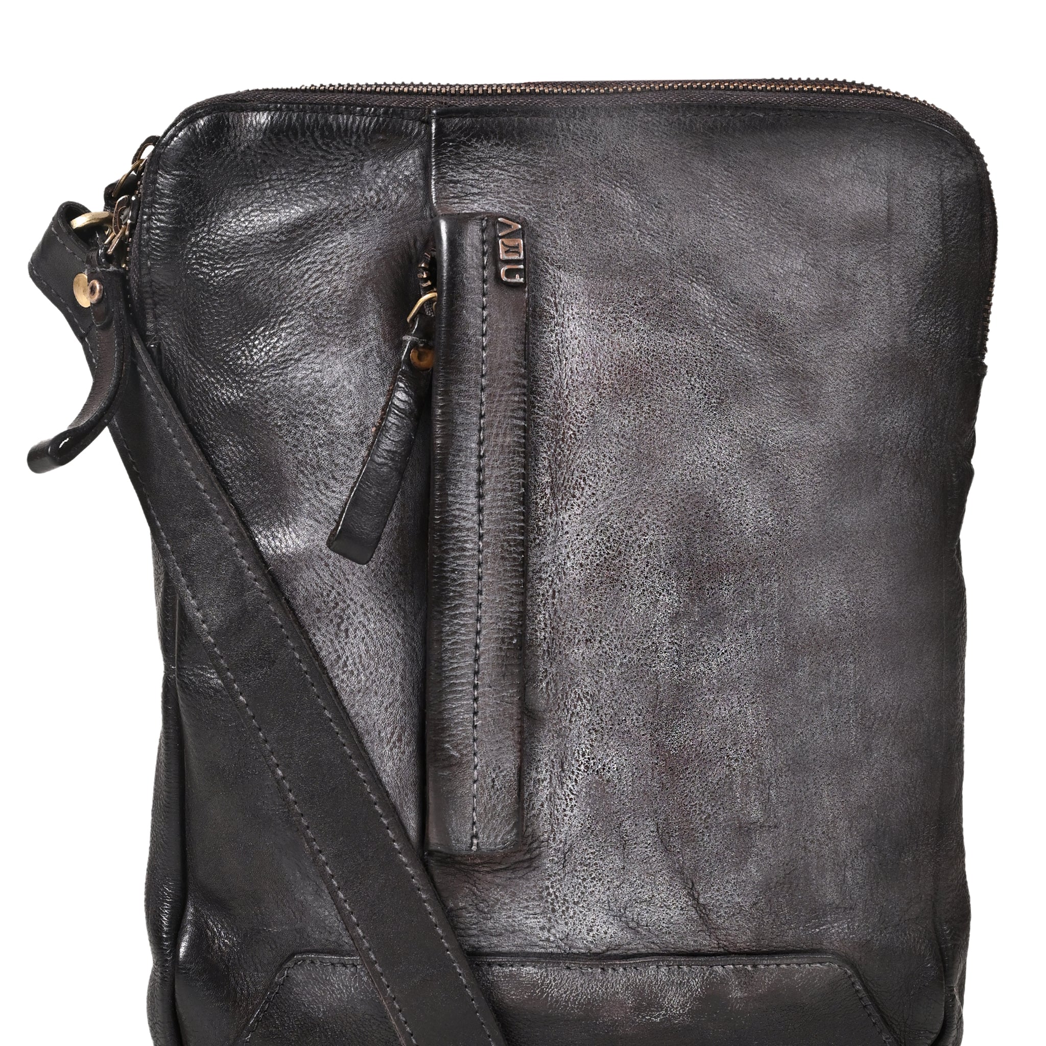 Art N Vintage Oliver : Black Real Leather Crossbody Bag