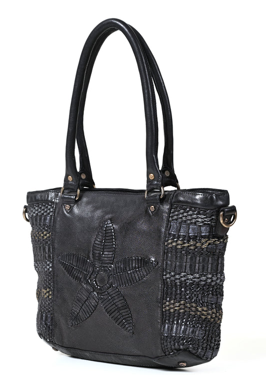 Art N Vintage Black Real Leather Bag By Art N Vintage