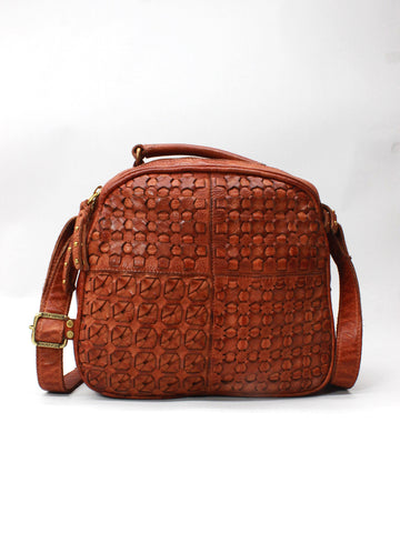 Vintage Textured Leather Crossbody