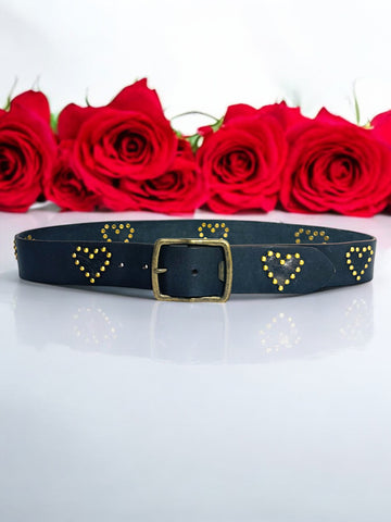 Pure Devotion Black Leather Belt by Art N Vintage