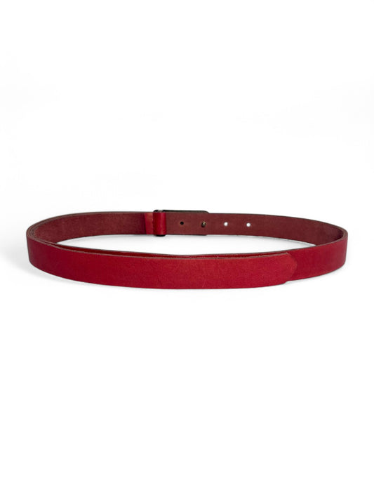 Crimson Embrace Red Leather Belt by Art N Vintage