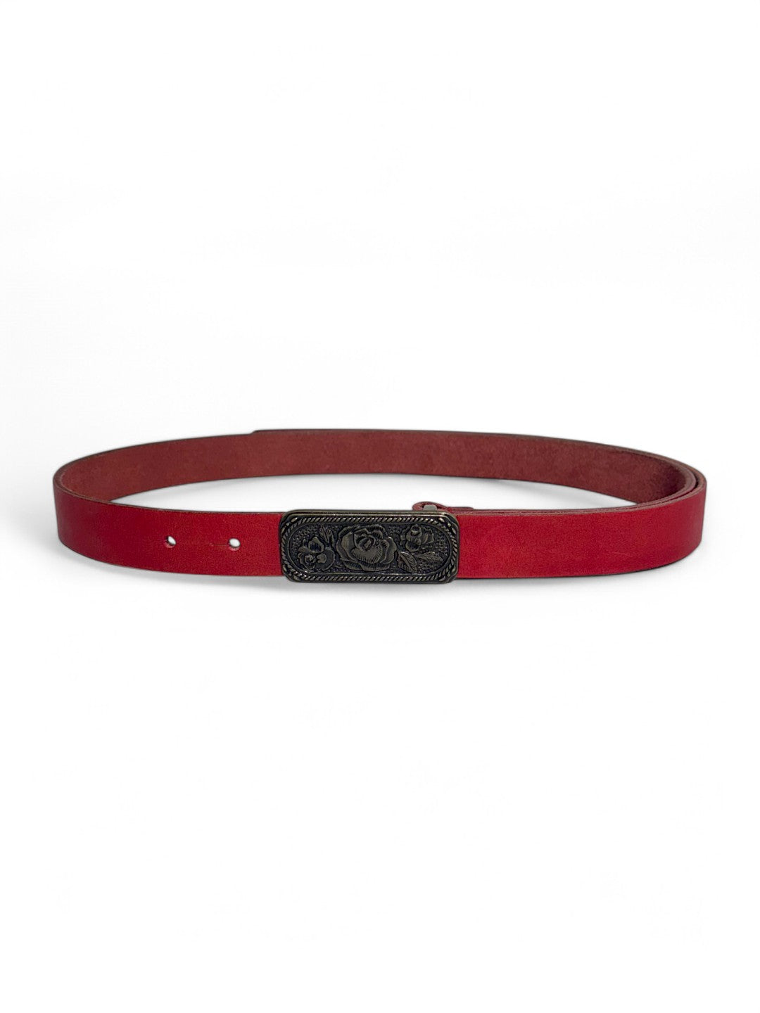 Crimson Embrace Red Leather Belt by Art N Vintage