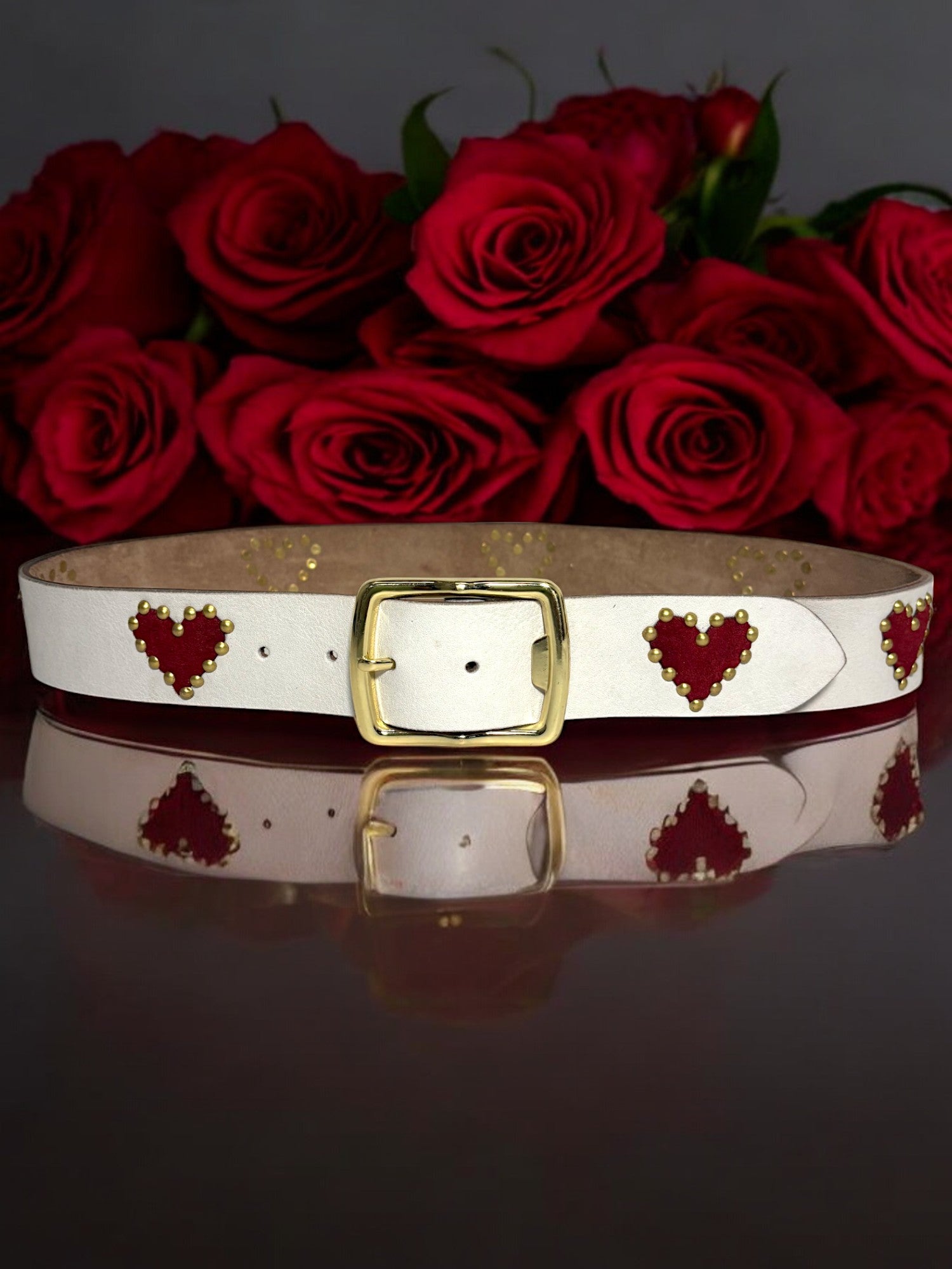 Pure Devotion White Leather Belt by Art N Vintage