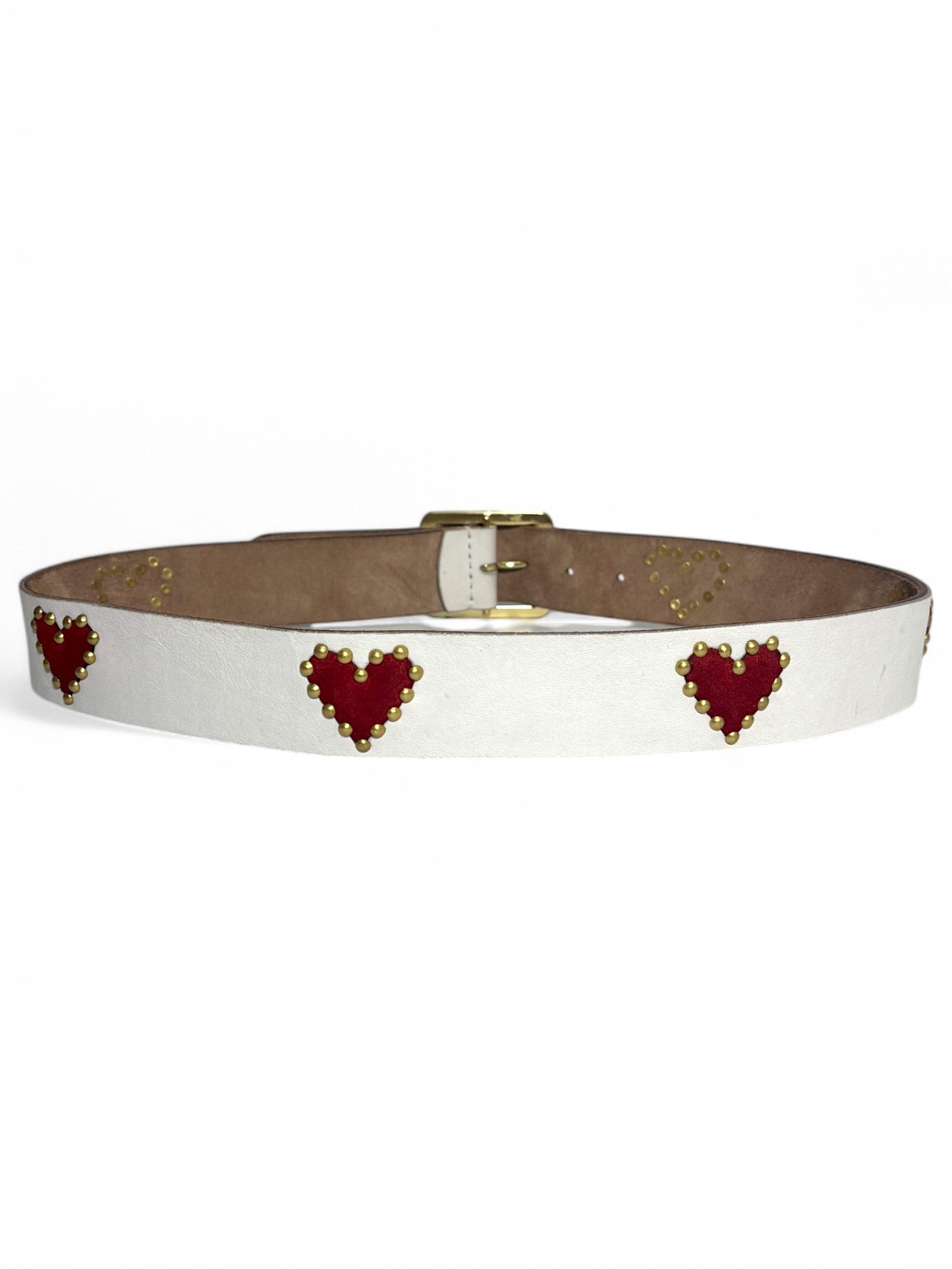 Pure Devotion White Leather Belt by Art N Vintage