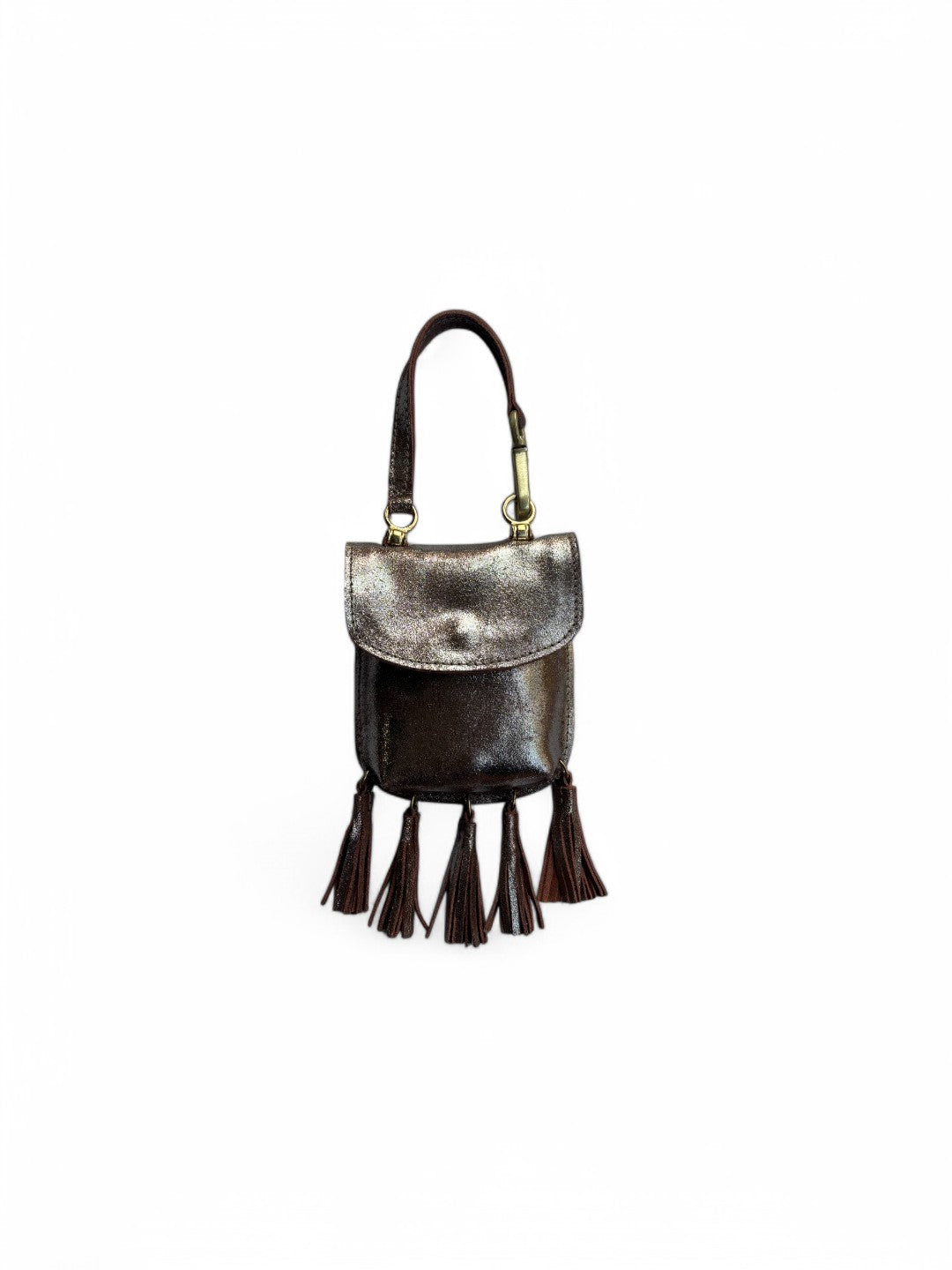 Pouch MGD leather bag charm by art n vintage