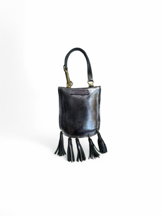 Pouch MBU leather bag charm by art n vintage