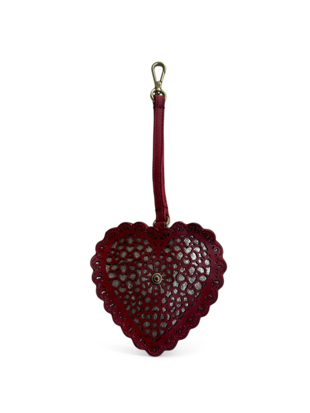 Love spell Bordo leather bag charm by art n vintage