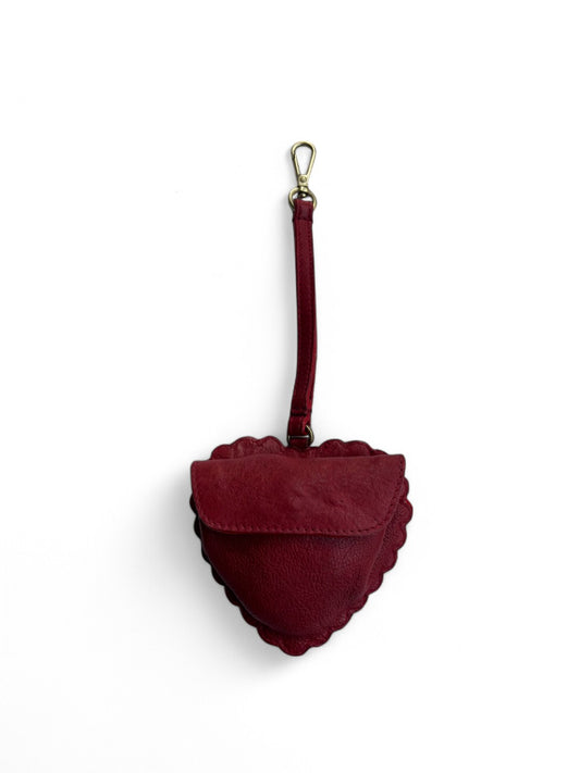 Love spell Bordo leather bag charm by art n vintage