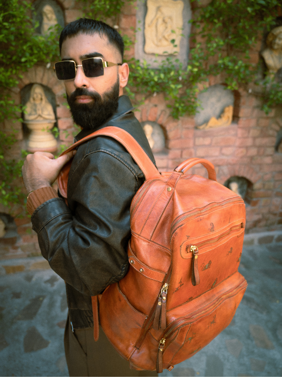 Leather Backpack – Cognac Artisan