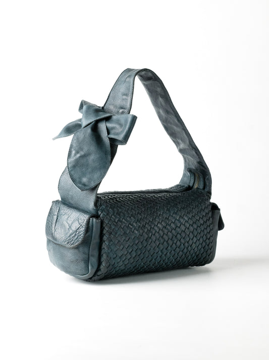 Vintage Woven Leather Hand Bag