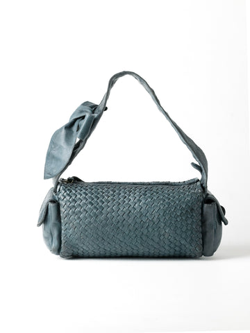 Vintage Woven Leather Shoulder Bag