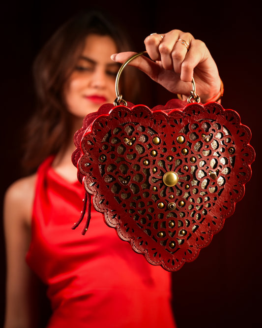 Love Spell Red Heart Bag By Art N Vintage