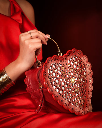 Love Spell Red Heart Bag By Art N Vintage