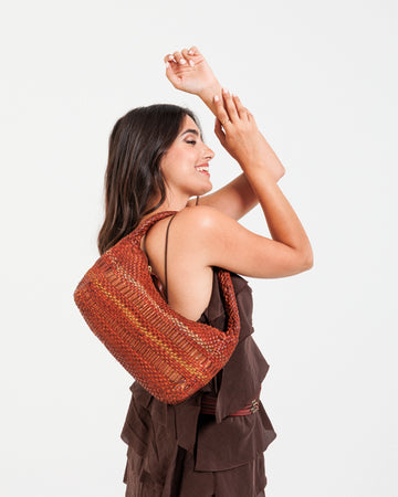 Artisan Weave Leather Shoulder Bag