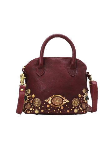 Mehira Studded Handcrafted Leather Handbag