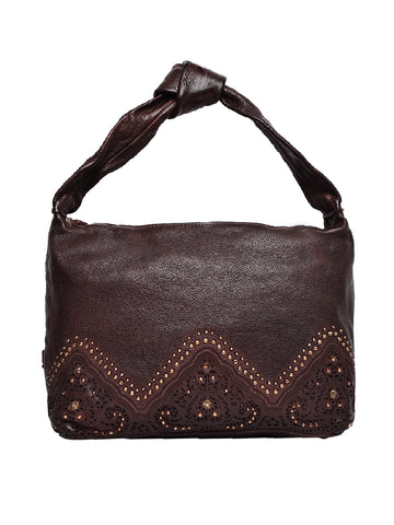 Art N Vintage Premium Studded Leather Hobo Bag