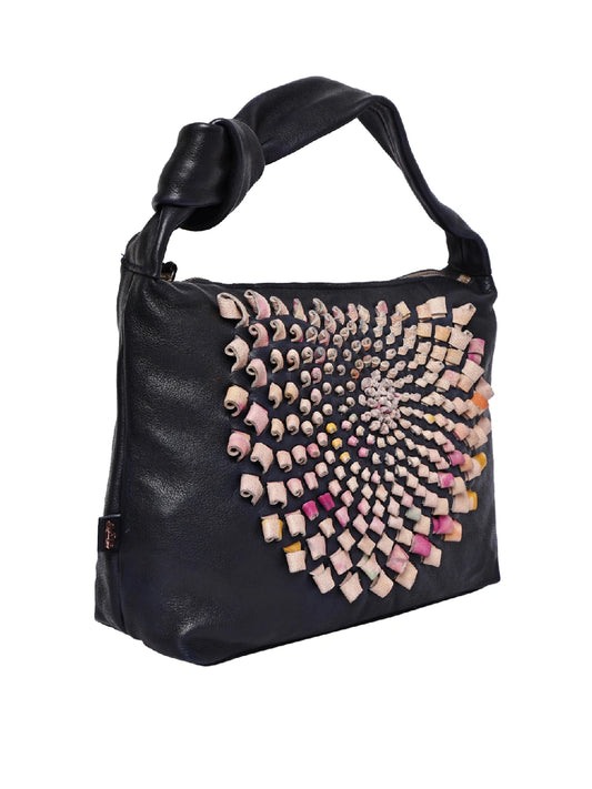Midnight Craft Leather Shoulder Bag
