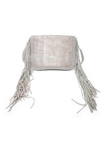 Women’s Real Leather Fringe Crossbody Bag