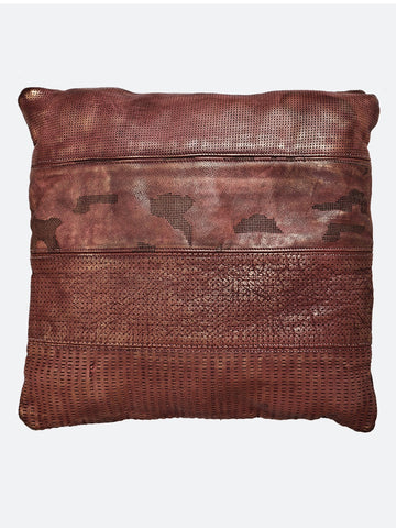 Heritage Cutwork Genuine Leather Cushion