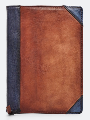 Vintage Two-Tone Real Leather  Diary Cover