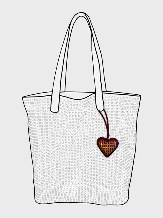 LoveLink leather bag charm by art n vintage
