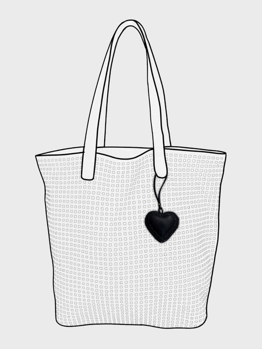 BLACK : leather bag charm by art n vintage