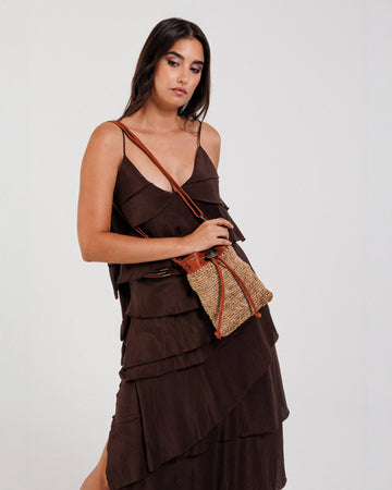 Art N Vintage Soleil Handwoven Leather Hobo Bag