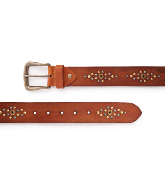 TAN  Womens Genuine Leather Belt by Art N Vintage