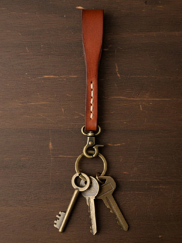 Heritage Tan Leather Wrist Loop Keychain