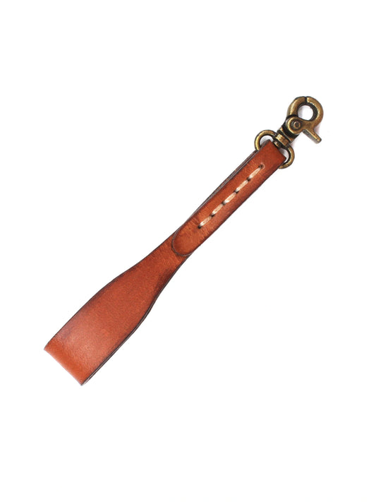 Heritage Tan Leather Wrist Loop Keychain
