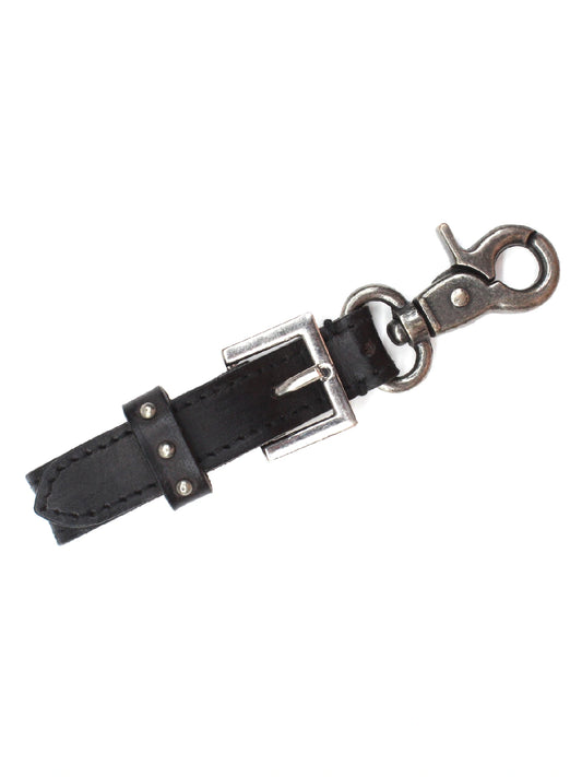 Classic Buckle Leather Keychain with Swivel Hook