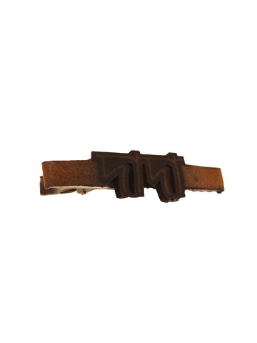 Leather Brooch – “DADA” Bengali Script for Elder Brother