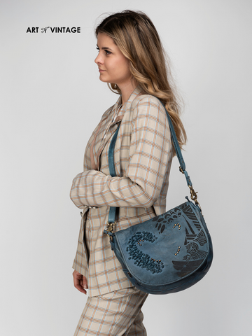 Fresia: Leather Laser Cross Body