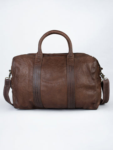 Brown Leather Weekender Bag