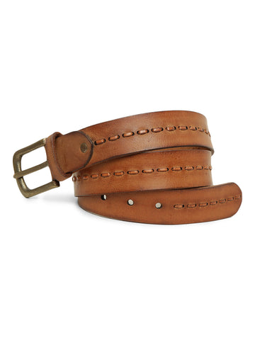 Genuine Tan Leather Crafted Men's Belt By Art N Vintage