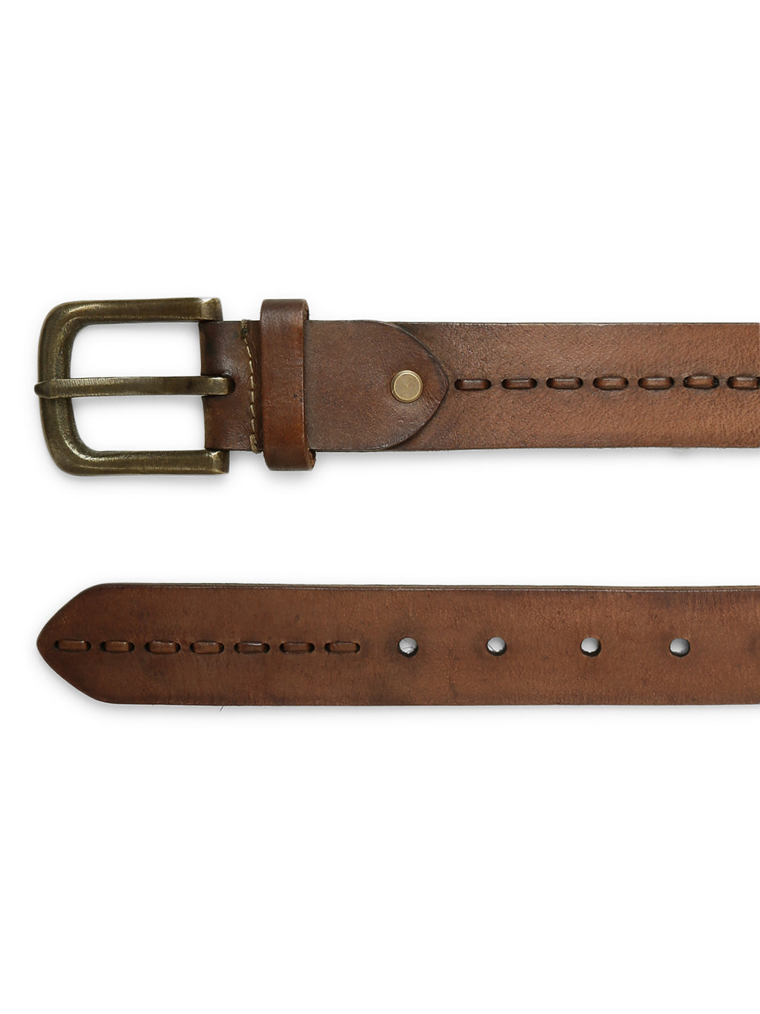 Genuine Brown Leather Crafted Men's Belt By Art N Vintage
